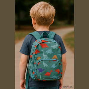 Dinosaur Print Kids Backpack – Green | Preschool / Toddler